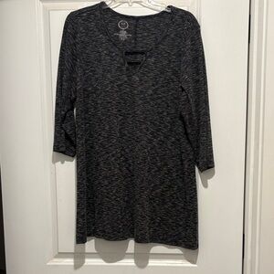 Maurices Heathered Black Long Sleeve Tee